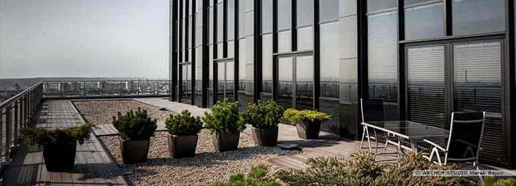 Budynek biurowy Grey Office- widok tarasu