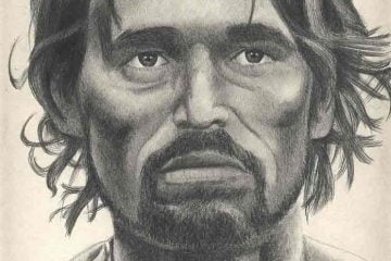 Willem Dafoe portret narysowany ołówkiem